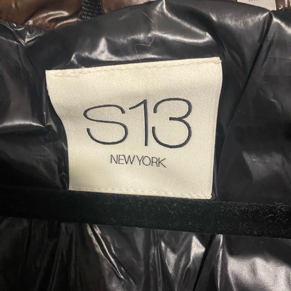 S13 Allie Chocolate Jacket with Fur Hood from Nordstrom Size Large - Picture 4 of 7